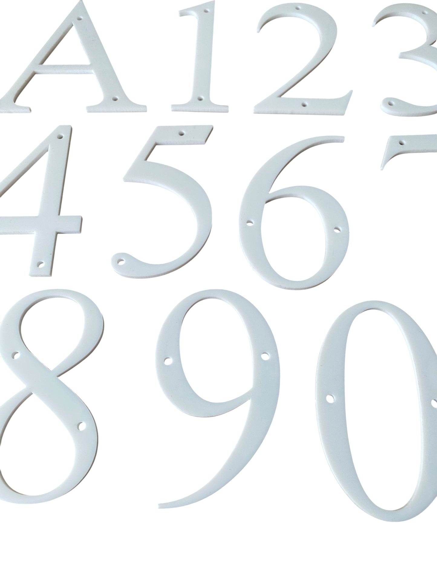 House Numbers & Letters | Acrylic Letterbox Address Signs | Black or White 85mm 8.5cm | Aussie Made