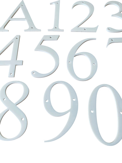 House Numbers & Letters | Acrylic Letterbox Address Signs | Black or White 85mm 8.5cm | Aussie Made