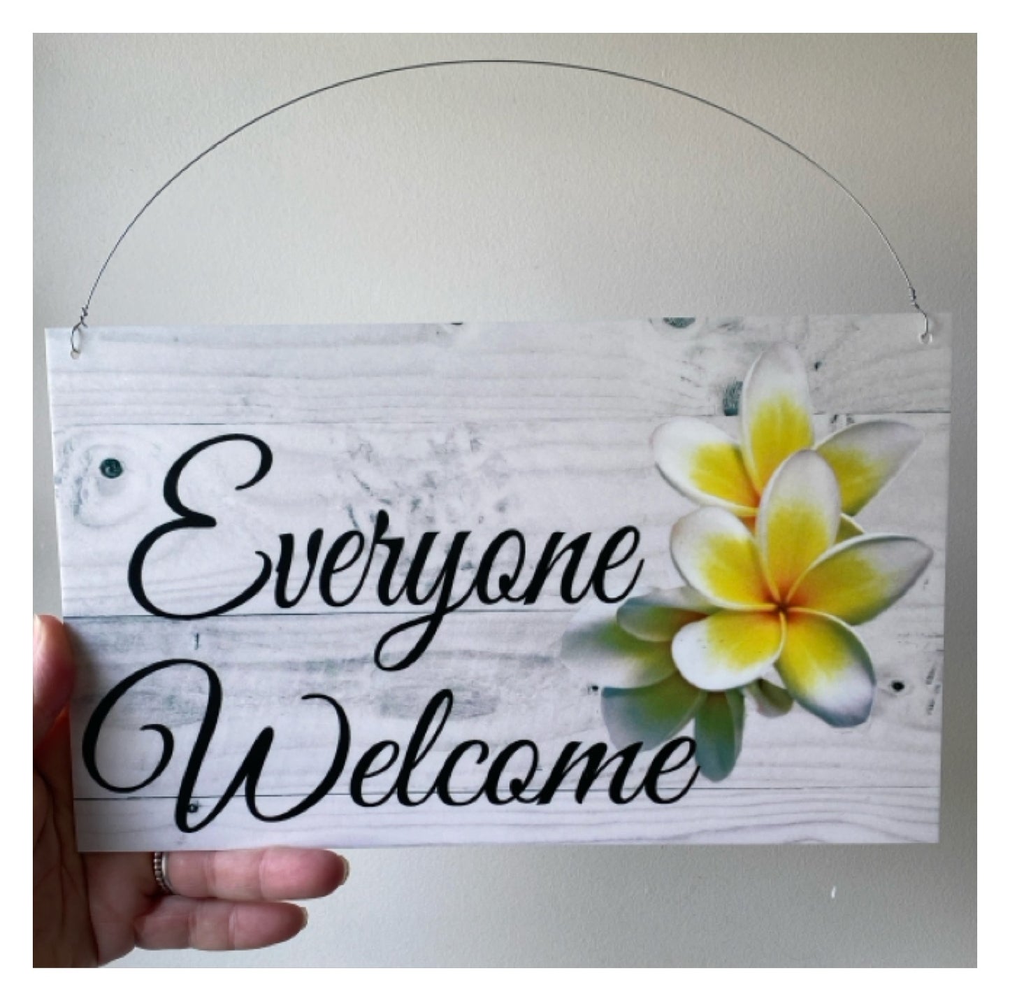 Frangipani Custom Wording Text Name Sign - The Renmy Store Homewares & Gifts 