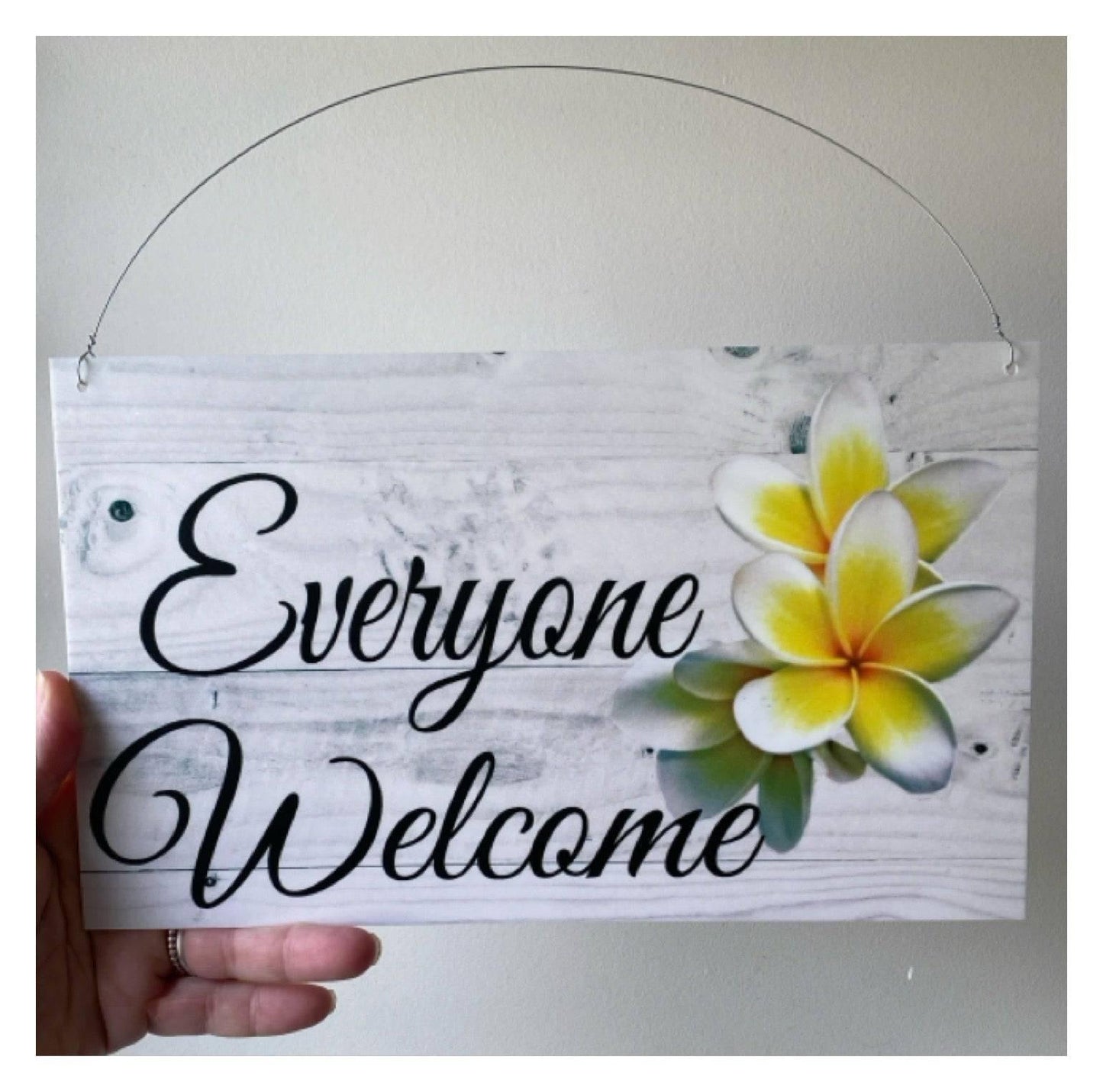 Frangipani Custom Wording Text Name Sign - The Renmy Store Homewares & Gifts 