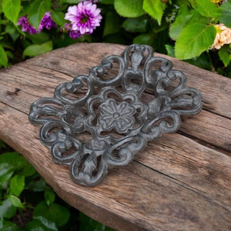 Soap Holder Vintage Filigree Cast Iron