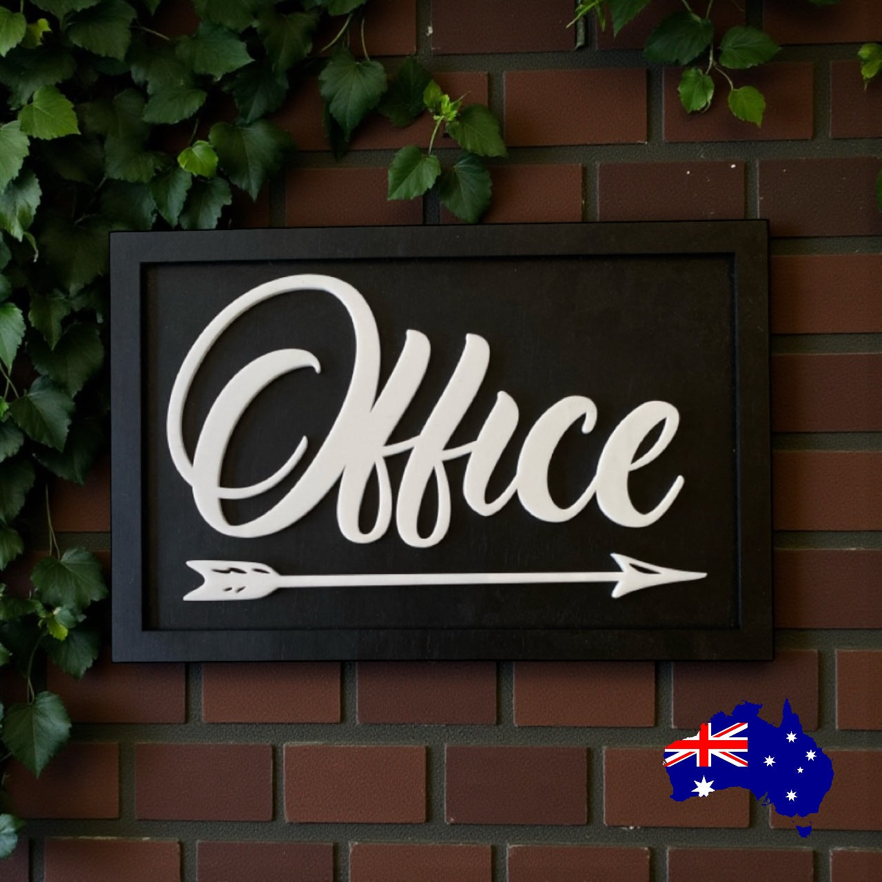 Office Arrow Timber Wood Custom Personalised Large Sign
