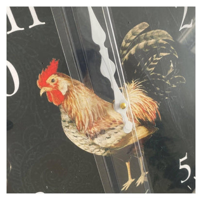 Clock Wall Rooster Farmhouse 34cm - The Renmy Store Homewares & Gifts 