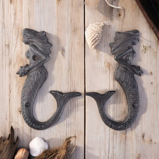 Hook Mermaid Cast Iron Set of 2 - The Renmy Store Homewares & Gifts 