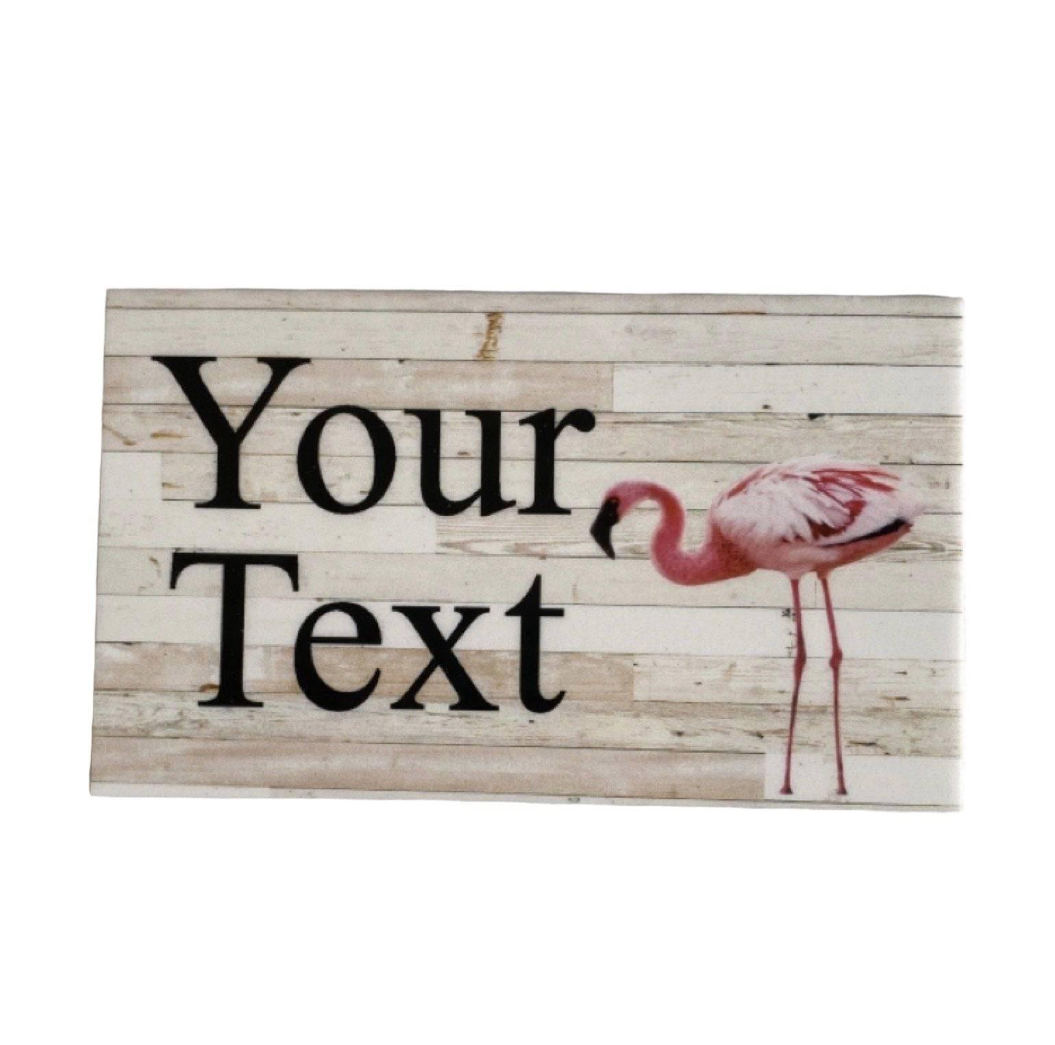 Flamingo Pink Custom Personalised Sign - The Renmy Store Homewares & Gifts 