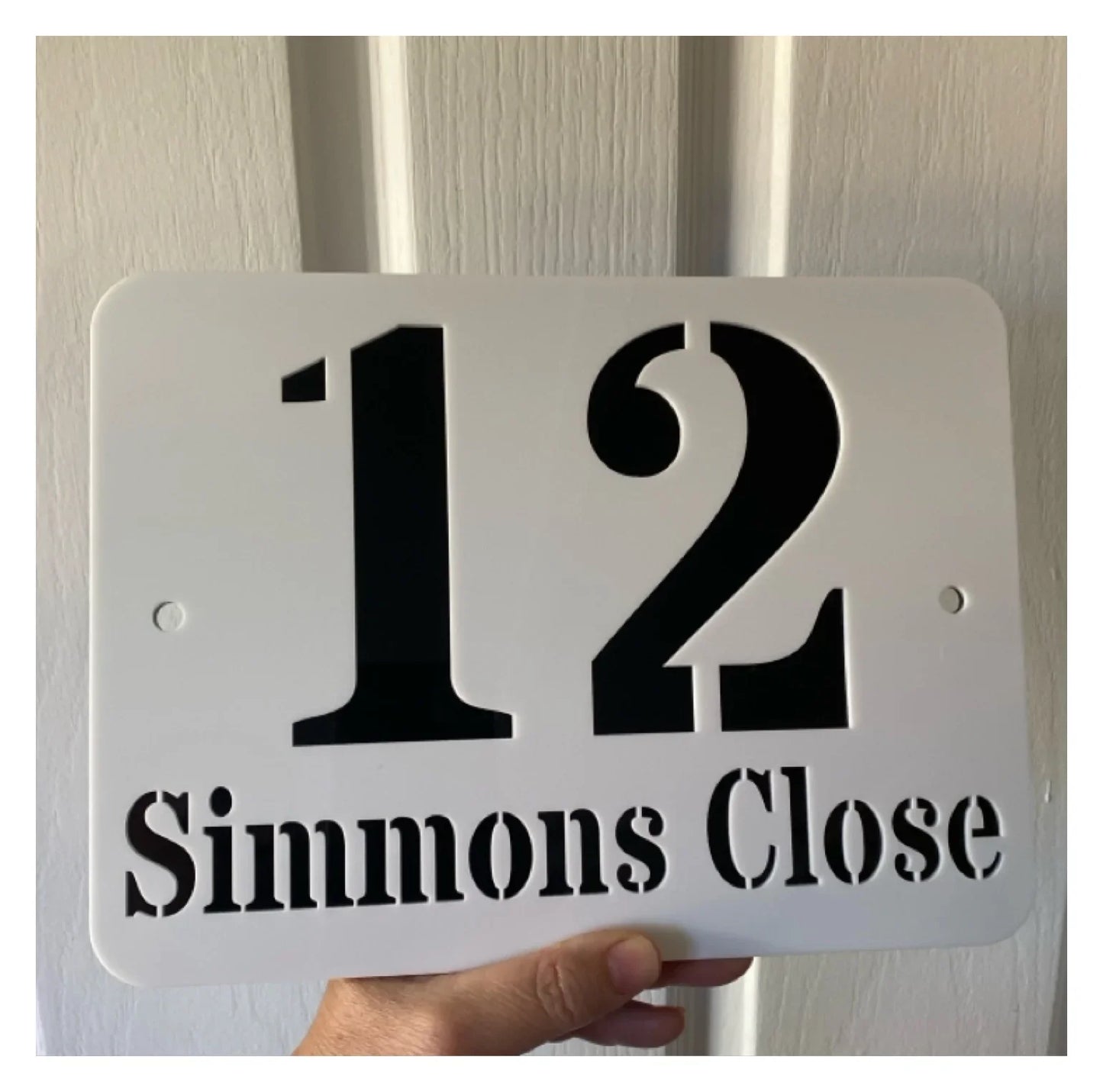 Personalised Street Number Address Letter Box White House Custom Sign