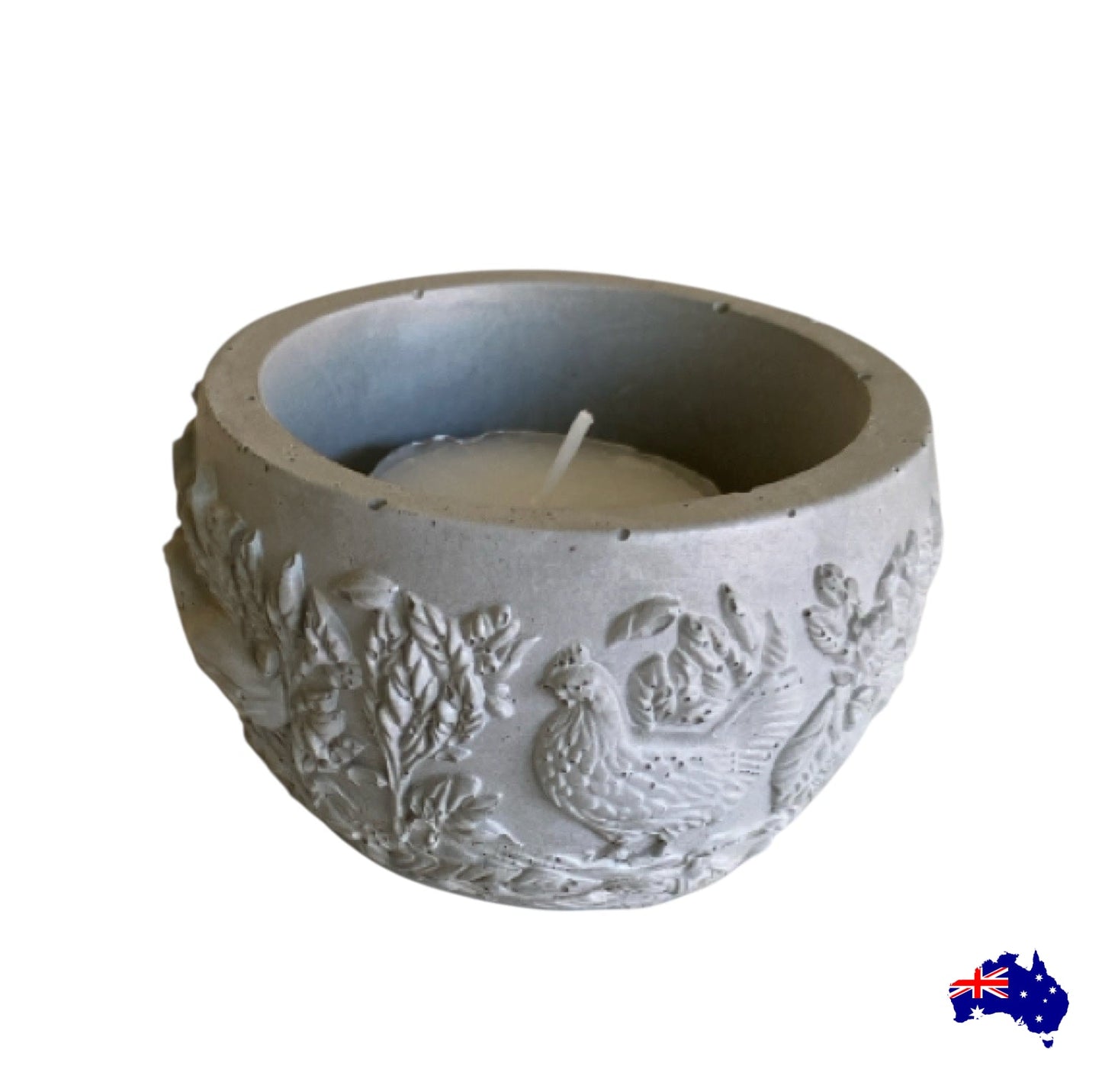 Chicken Rooster Planter Pot | Handmade Concrete Farmhouse Aussie Made Decor