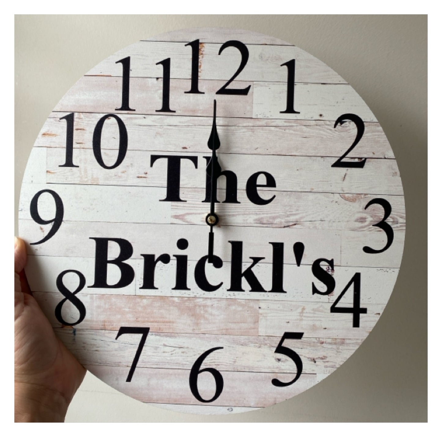 Clock Wall Wooden Custom Personalised Aussie Made