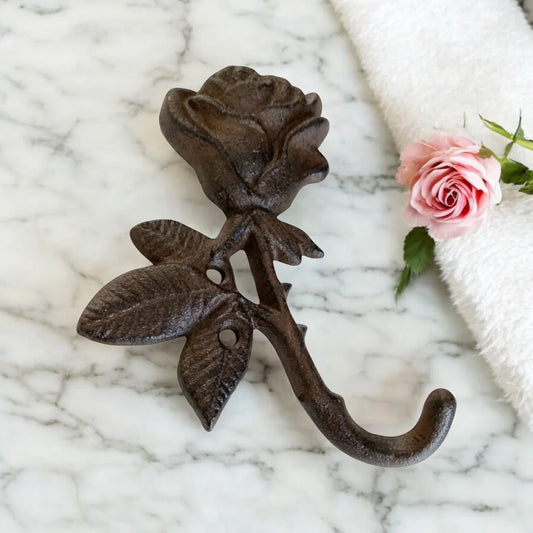 Hook Rose Flower Vintage Cast Iron - The Renmy Store Homewares & Gifts 