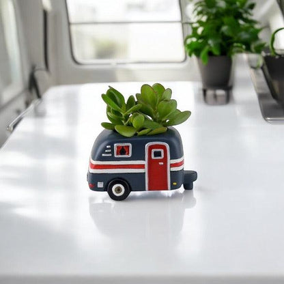 Caravan Camper Life Funky Pot Plant Planter Small - The Renmy Store Homewares & Gifts 