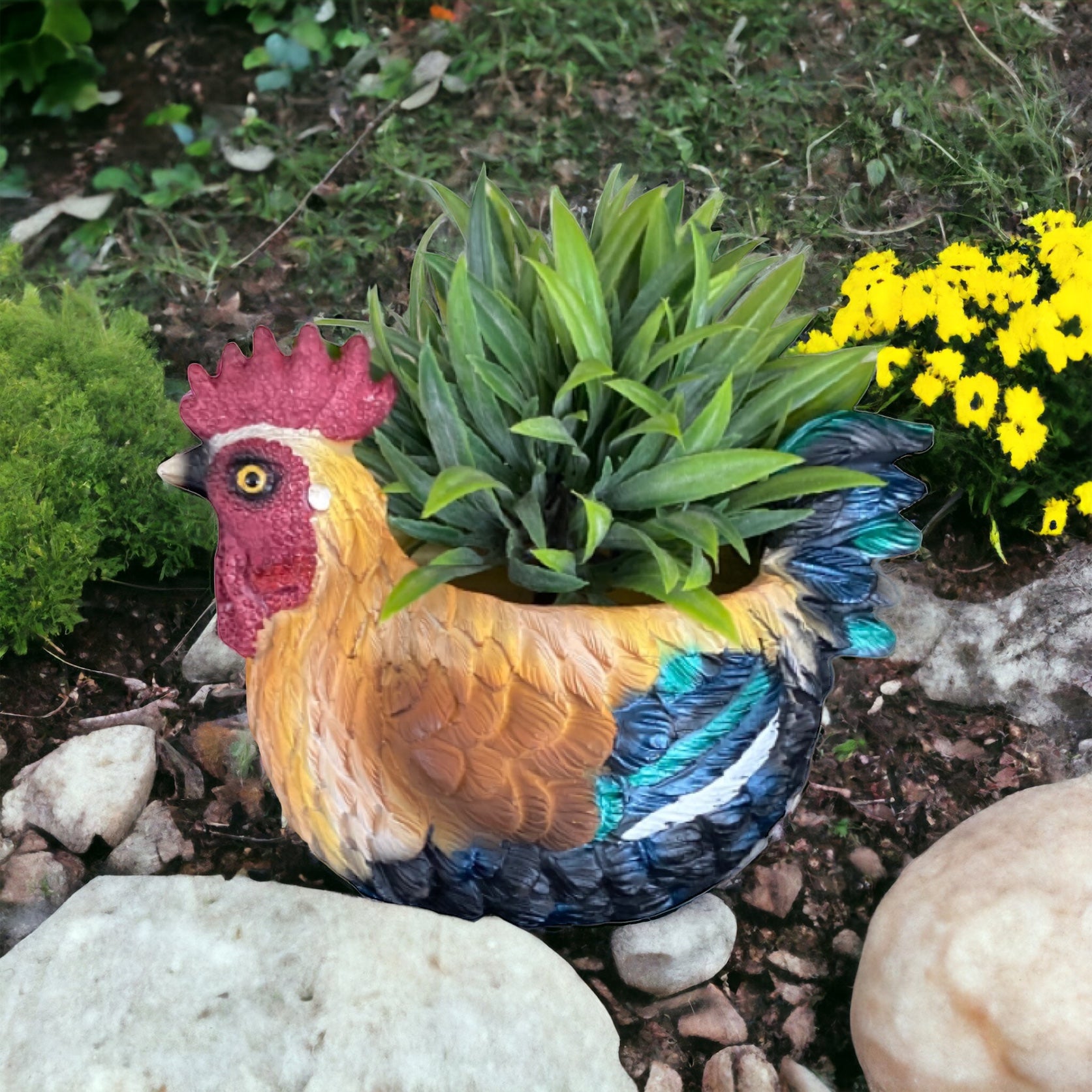 Plant Pot Planter Rooster Farmhouse - The Renmy Store Homewares & Gifts 