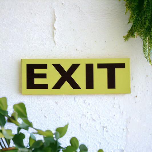 Exit Yellow Sign - The Renmy Store Homewares & Gifts 