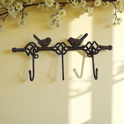 Bird Hook Cast Iron Three Key Garden Vintage