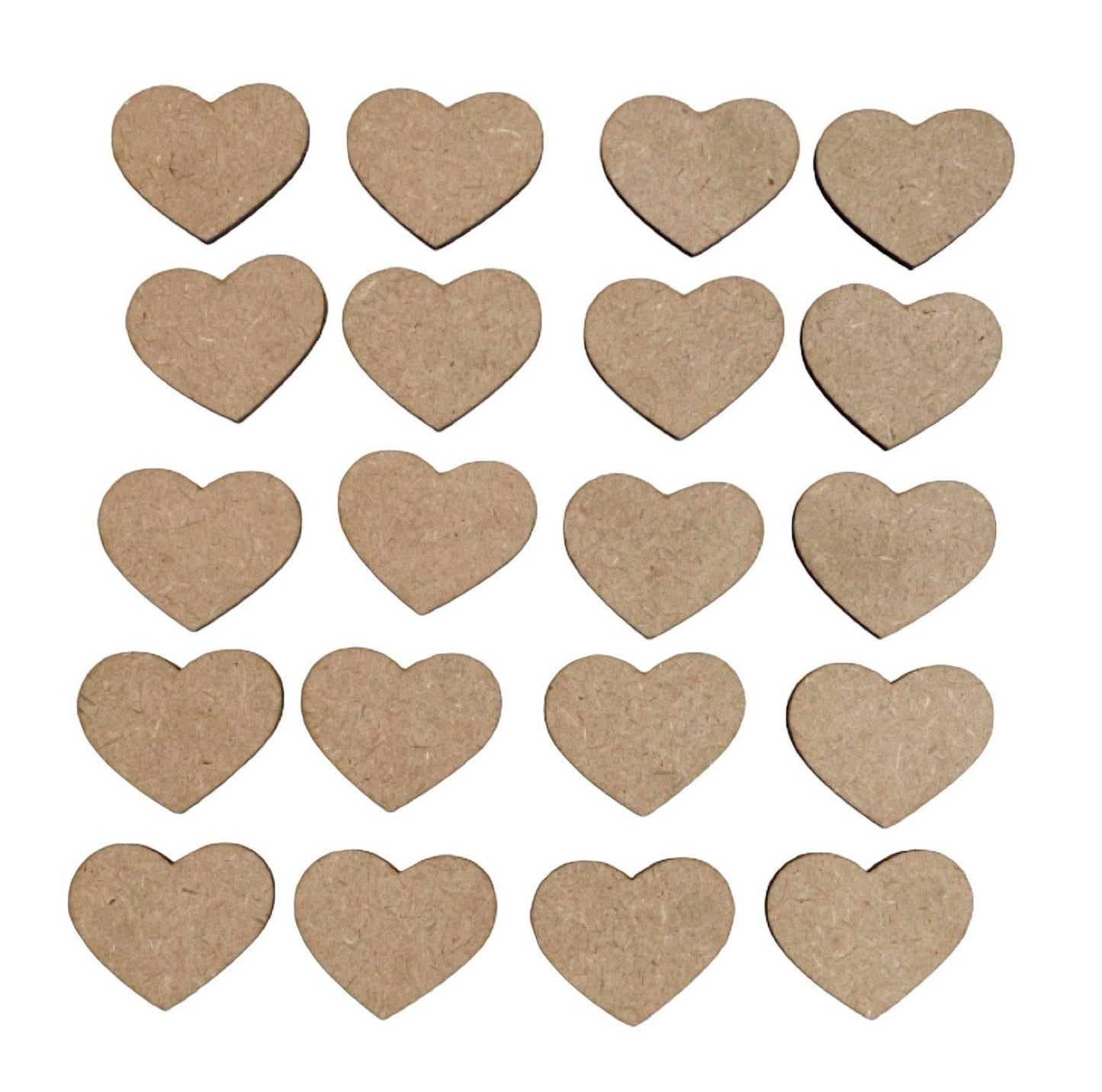 Heart Hearts Set of 20 MDF Timber DIY Raw Craft 5cm - The Renmy Store Homewares & Gifts 