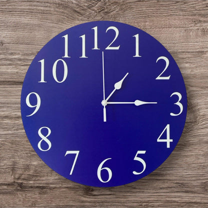 Clock Wall Dark Blue Navy White Aussie Made - The Renmy Store Homewares & Gifts 