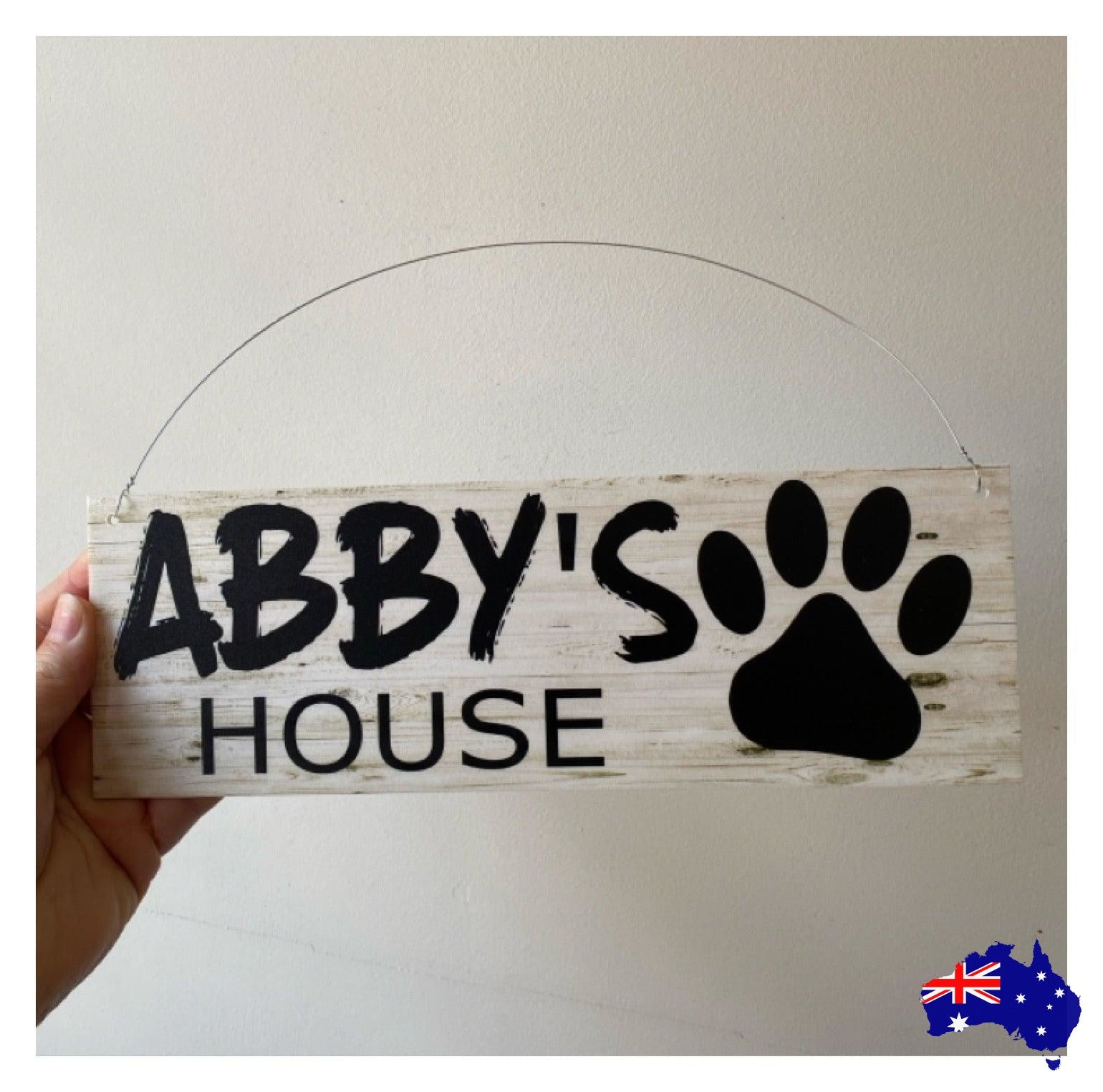 Dog Kennel House Custom Personalised Pets Name Sign - The Renmy Store Homewares & Gifts 