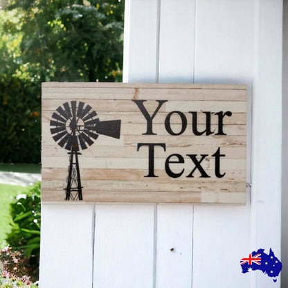 Windmill Country Custom Persoanlised Sign - The Renmy Store Homewares & Gifts 