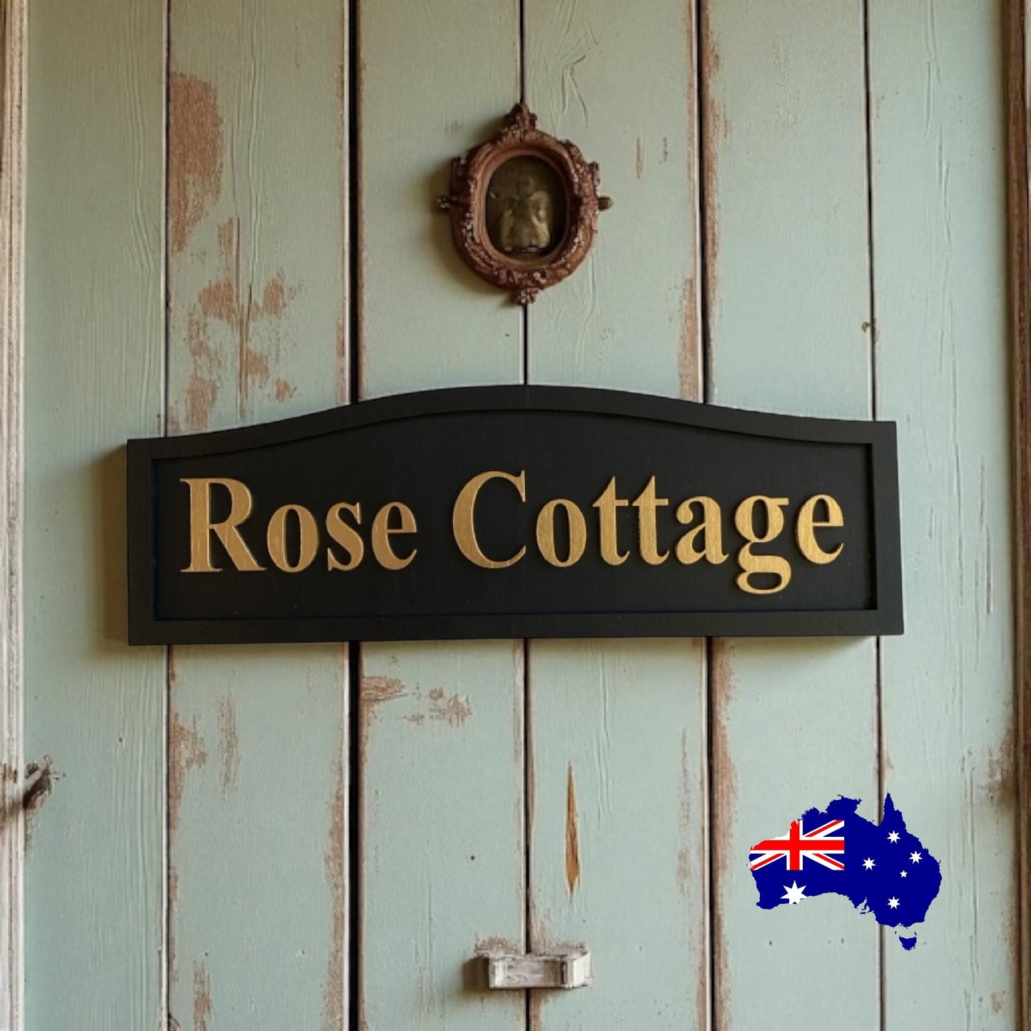 Cottage House Residence Timber Wood Custom Personalised Sign