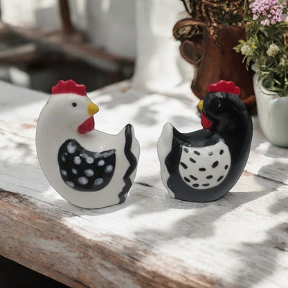 Salt Pepper Shaker Set Chicken Rooster Farmhouse