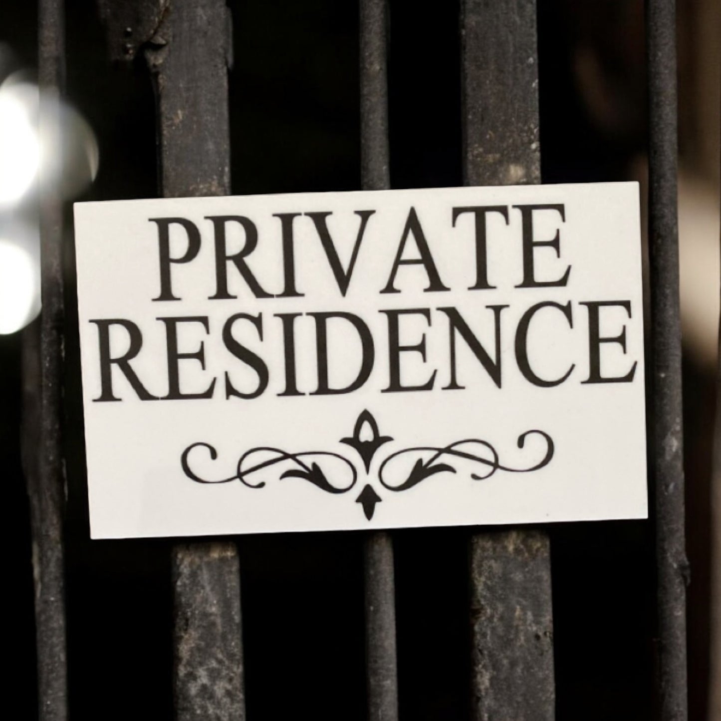 Private Residence Fence Gate Wall Vintage Sign - The Renmy Store Homewares & Gifts 