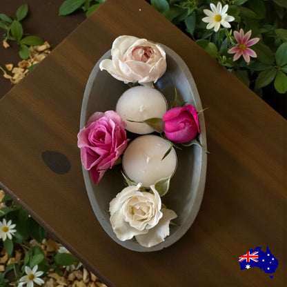 Planter Pot Dish Soap Candle Holder Long Aussie Handmade Concrete