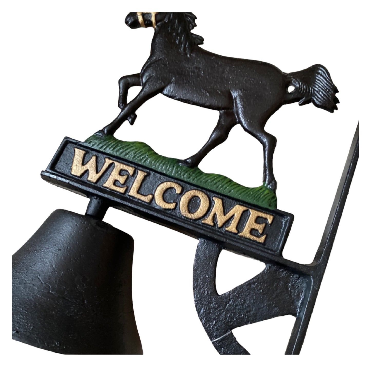 Door Bell Horse Welcome Cast Iron