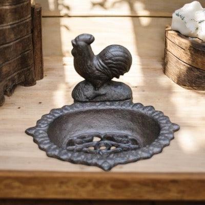 Soap Dish Cast Iron Rooster