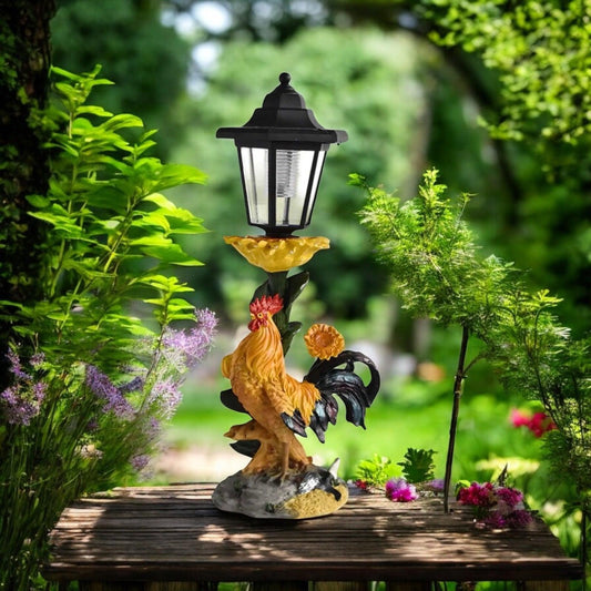 Solar Light Rooster Garden Decoration