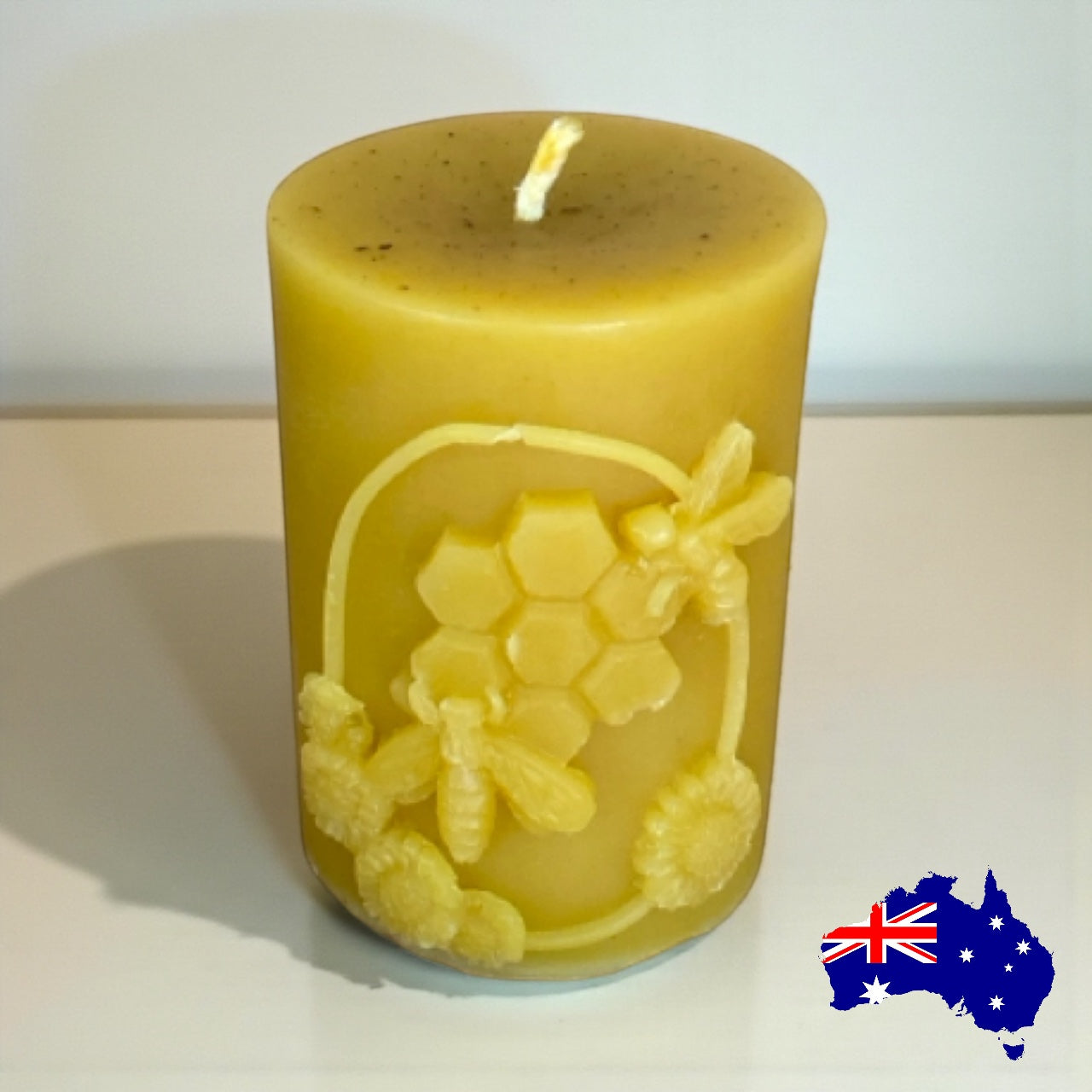 Pure Beeswax Candle Medium Aussie Handmade