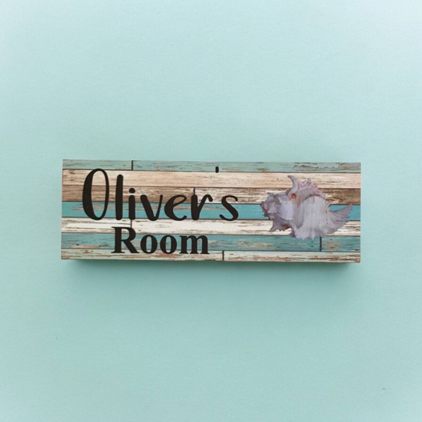 Custom Personalised Beach Shack Shell Room Sign - The Renmy Store Homewares & Gifts 