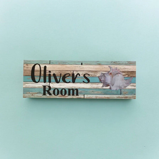 Custom Personalised Beach Shack Shell Room Sign - The Renmy Store Homewares & Gifts 