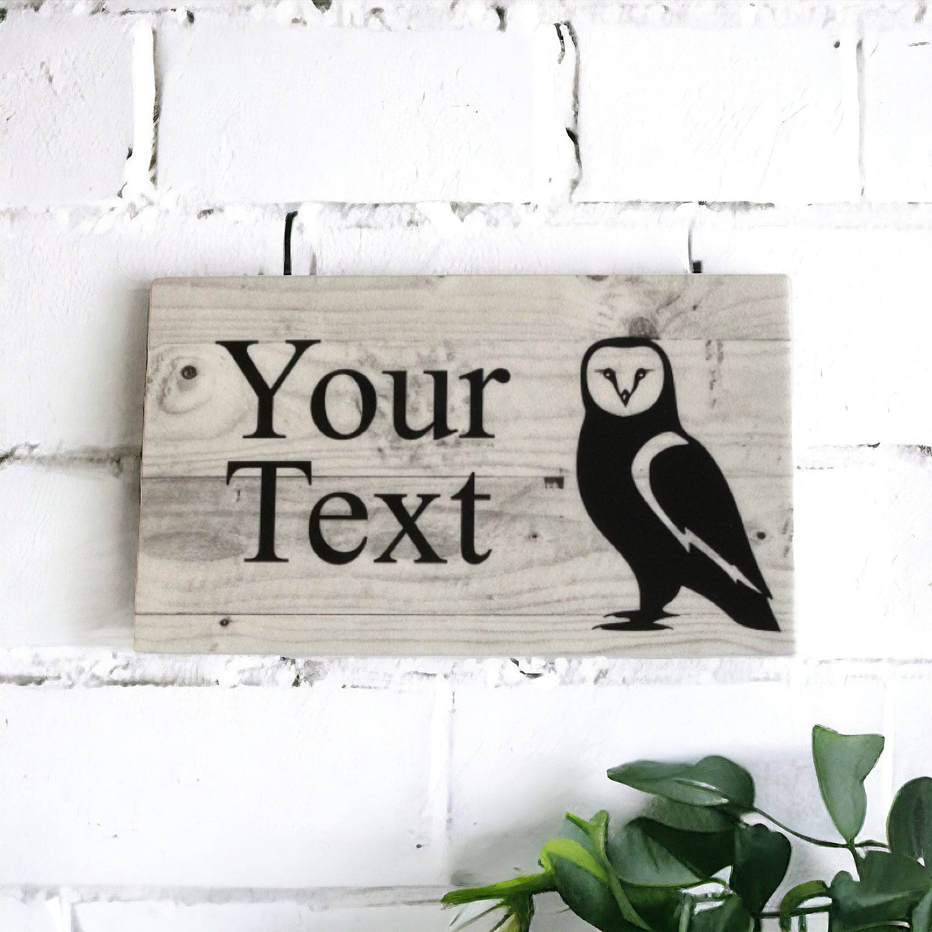 Owl Bird Custom Personalised Sign - The Renmy Store Homewares & Gifts 