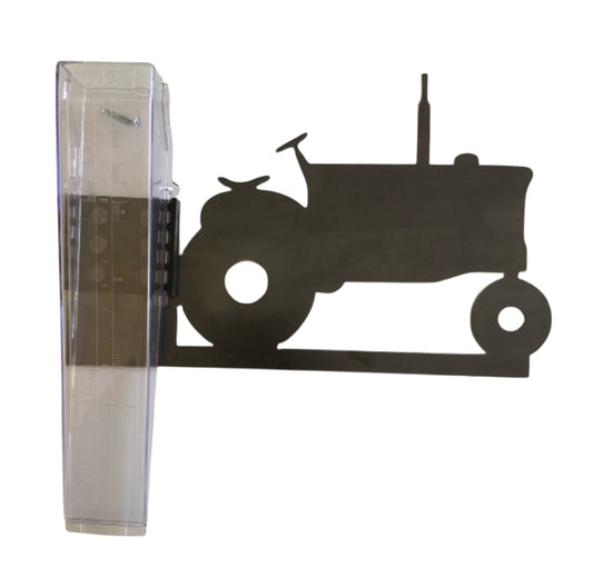 Rain Gauge Stake Wall Tractor Country Vintage