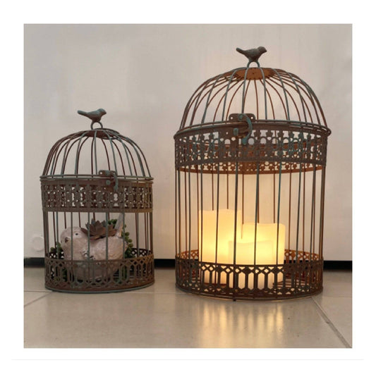 Candle Holder Garden Bird Cage Set of 2 - The Renmy Store Homewares & Gifts 