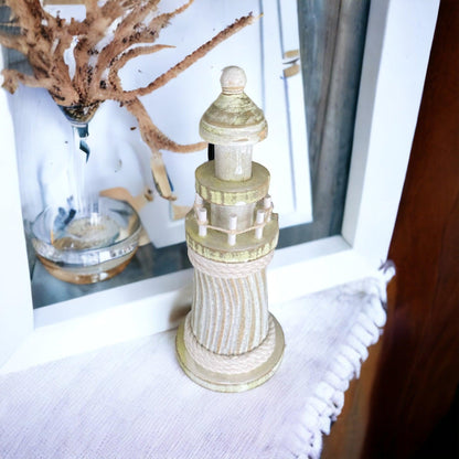 Lighthouse Light House Beach White Wash Small - The Renmy Store Homewares & Gifts 