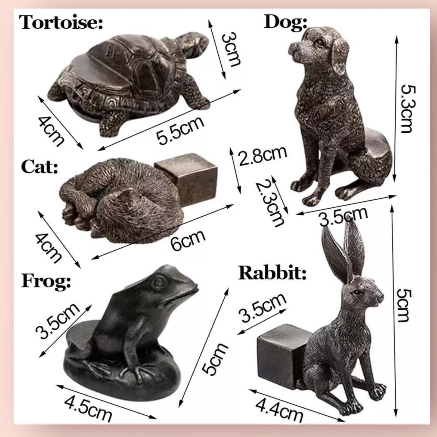 Pot Plant Feet Turtle Dog Frog Rabbit Cat Set of 3 - The Renmy Store Homewares & Gifts 