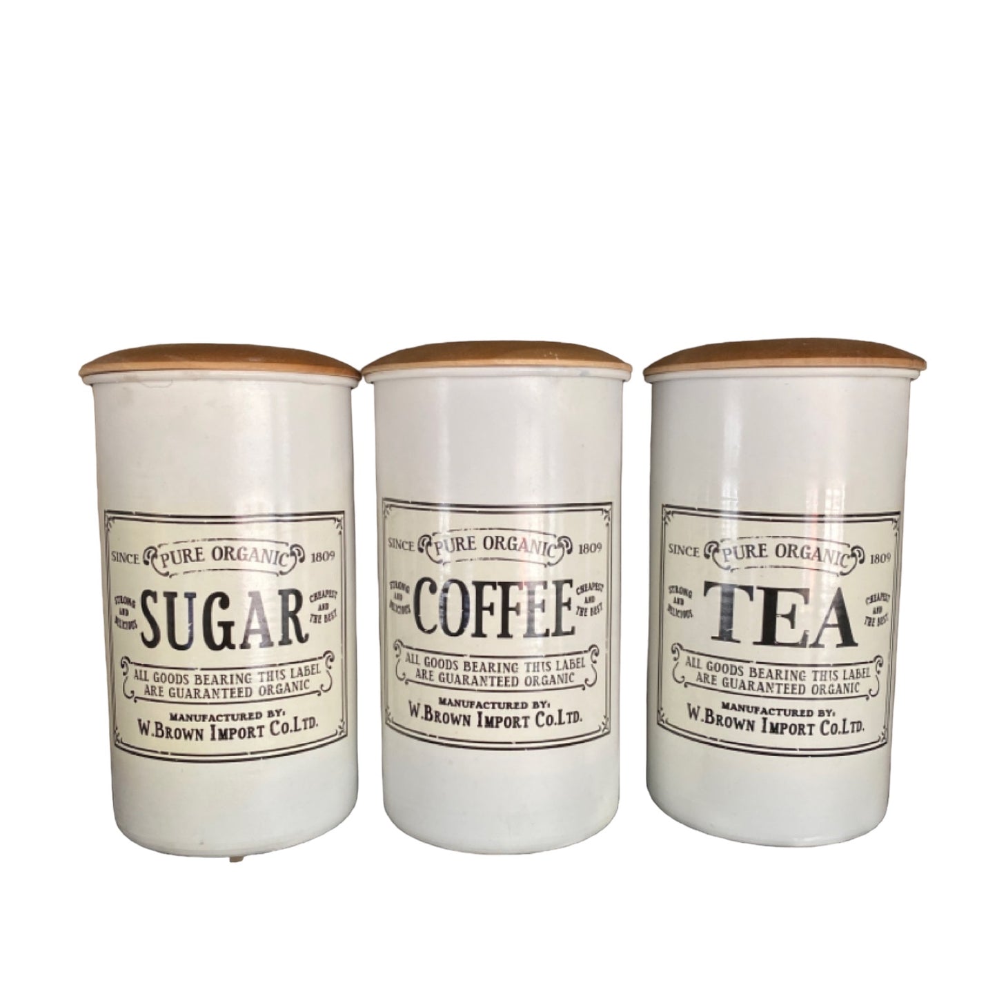 Cannister Jar Set for Coffee Tea & Sugar Vintage - The Renmy Store Homewares & Gifts 