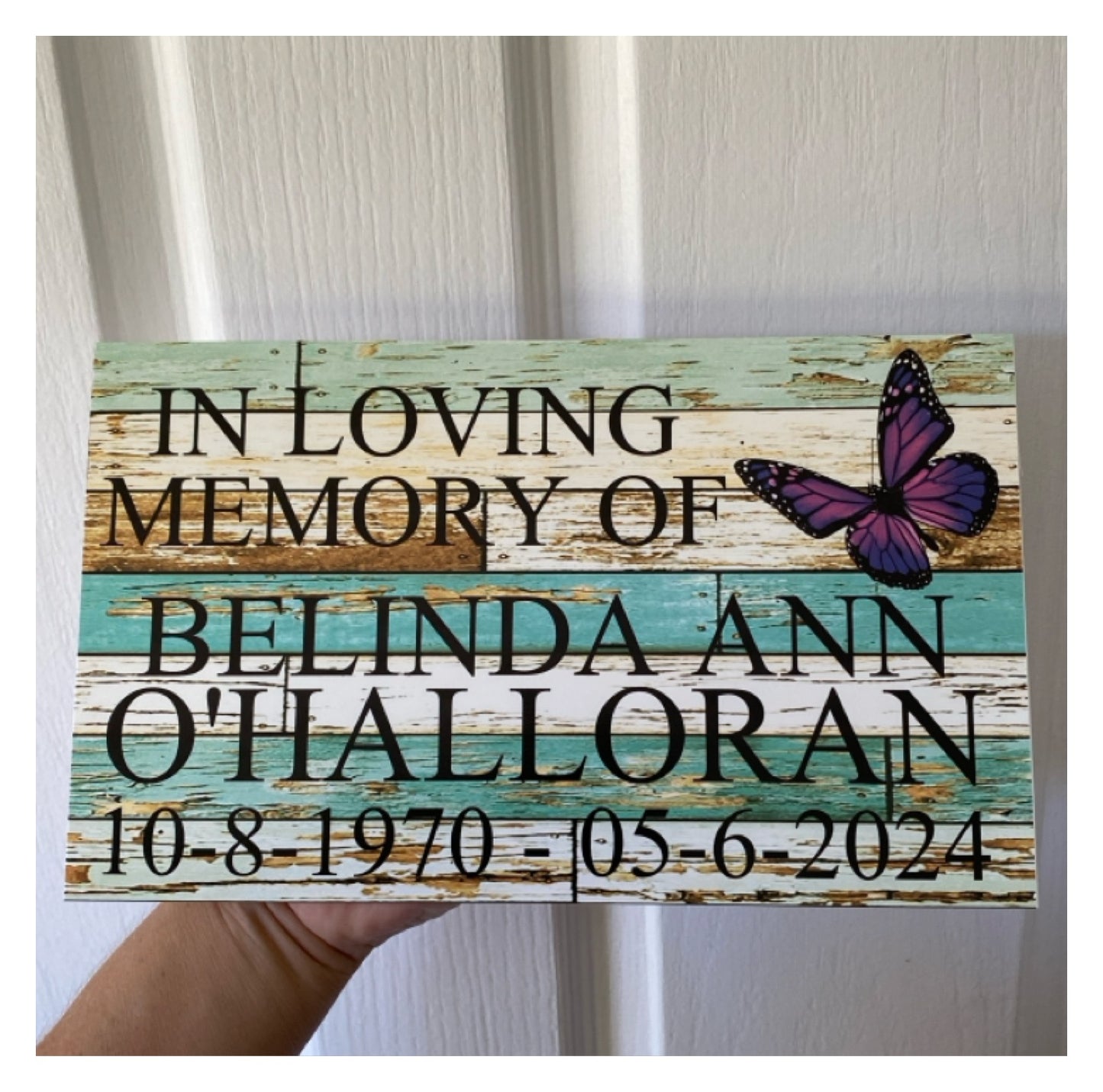 Butterfly Garden Custom Personalised Sign