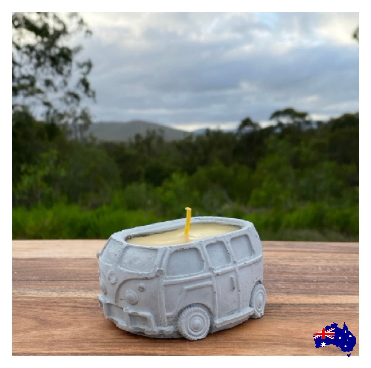 Pure Beeswax Kombi Van Candle Aussie Handmade