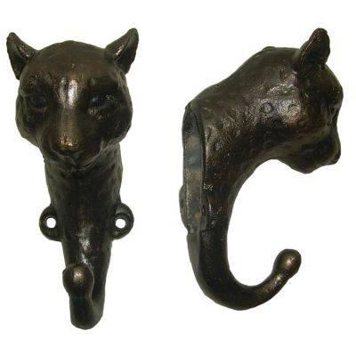 Cheetah Cat Rustic Hook - The Renmy Store Homewares & Gifts 