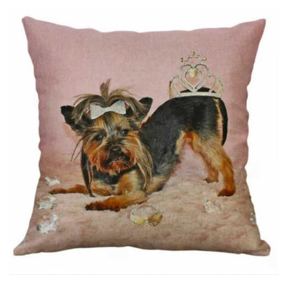 Cushion Cover Pillow Princess Silkie Terrier Dog - The Renmy Store Homewares & Gifts 