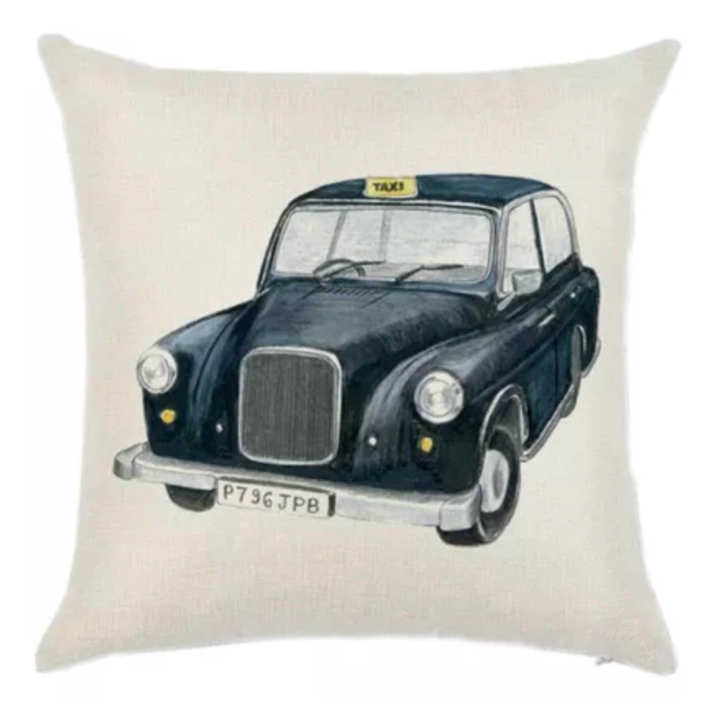 Cushion Pillow Vintage Black London Taxi - The Renmy Store Homewares & Gifts 