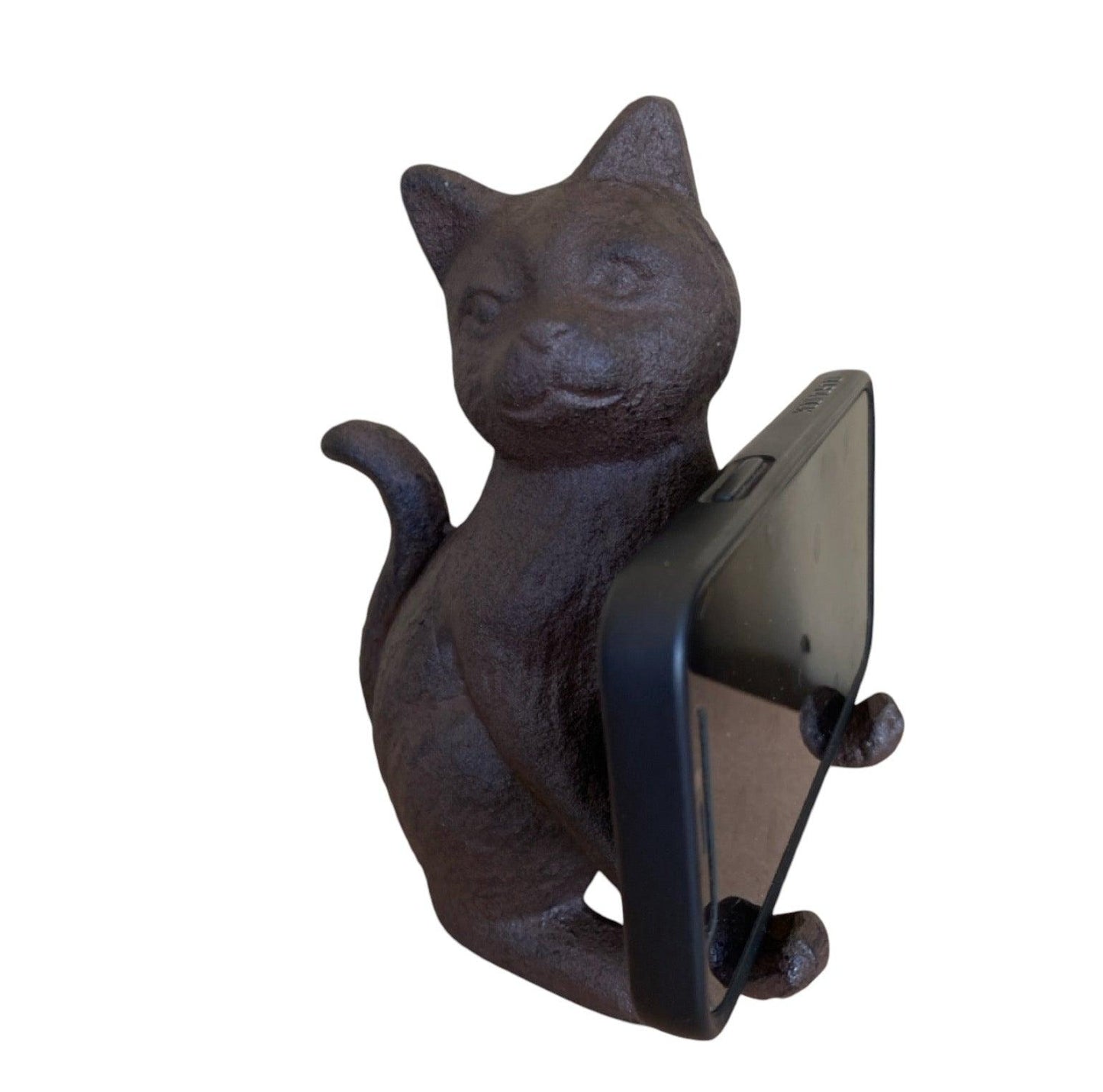 Phone Holder Cast Iron Cat Ornament - The Renmy Store Homewares & Gifts 