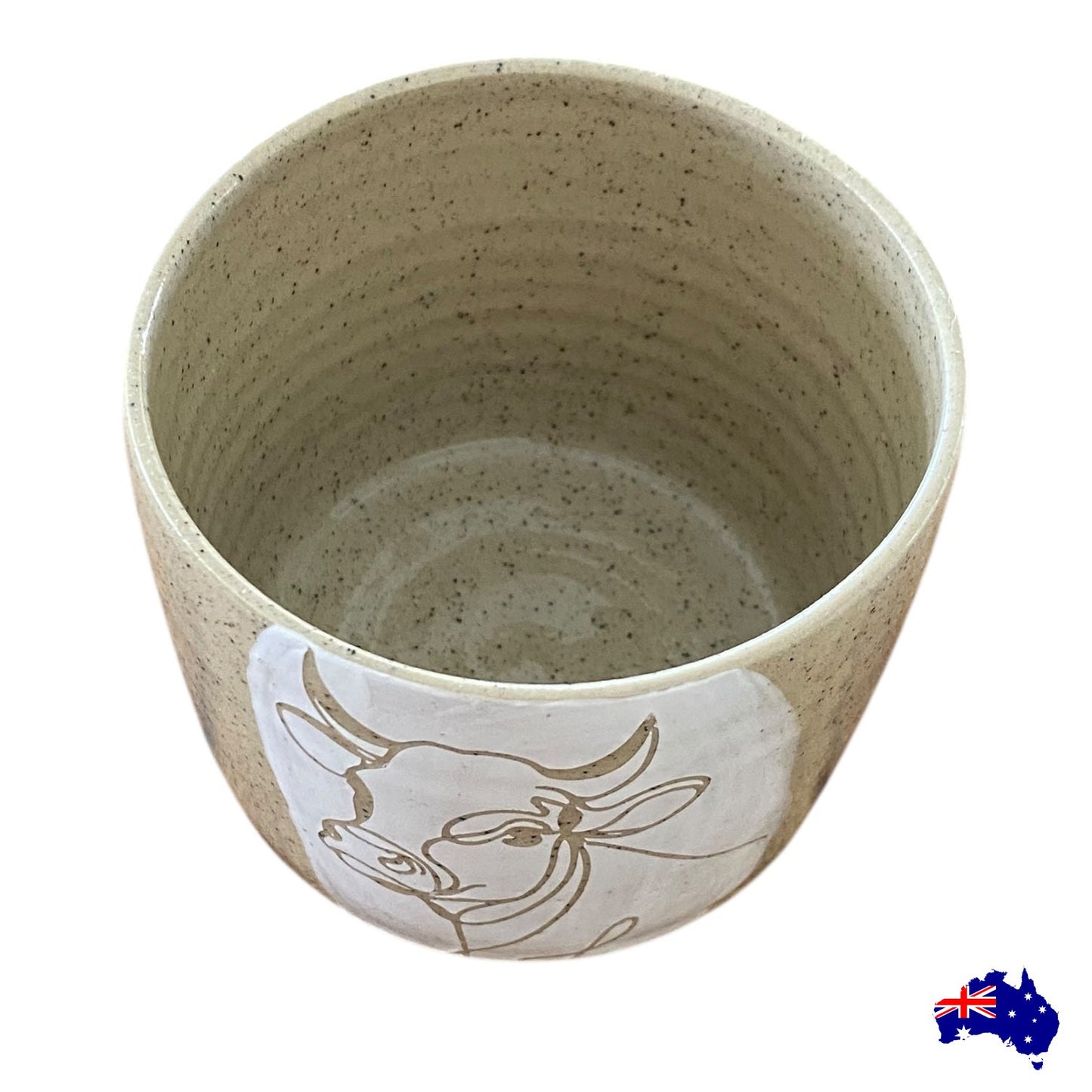 Handmade Cow Ceramic Mug Cup | Aussie Made Wolf and Clay Farmhouse Gift