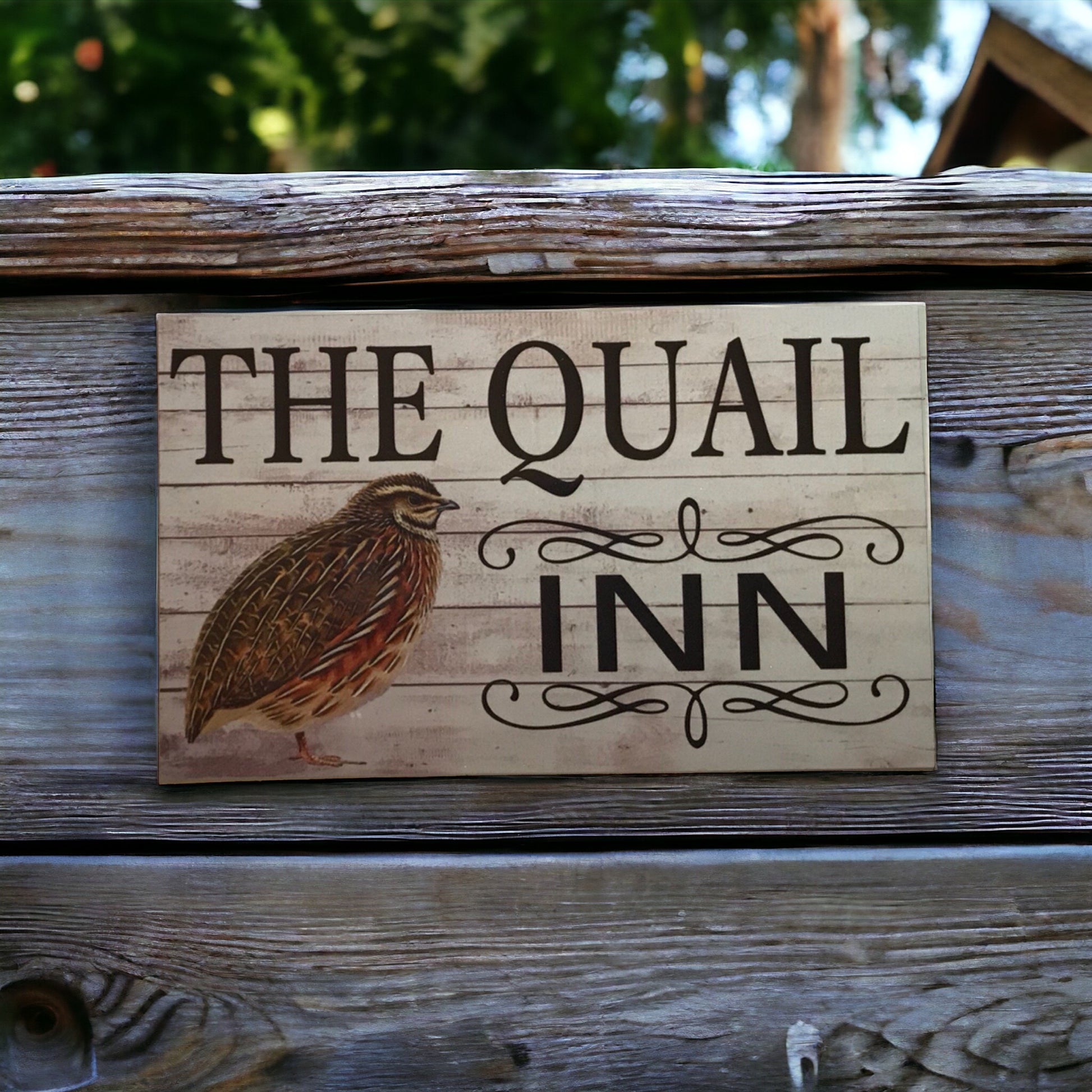 Quail Bird Inn Sign - The Renmy Store Homewares & Gifts 