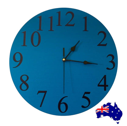 Clock Wall Teal Blue Aussie Made - The Renmy Store Homewares & Gifts 