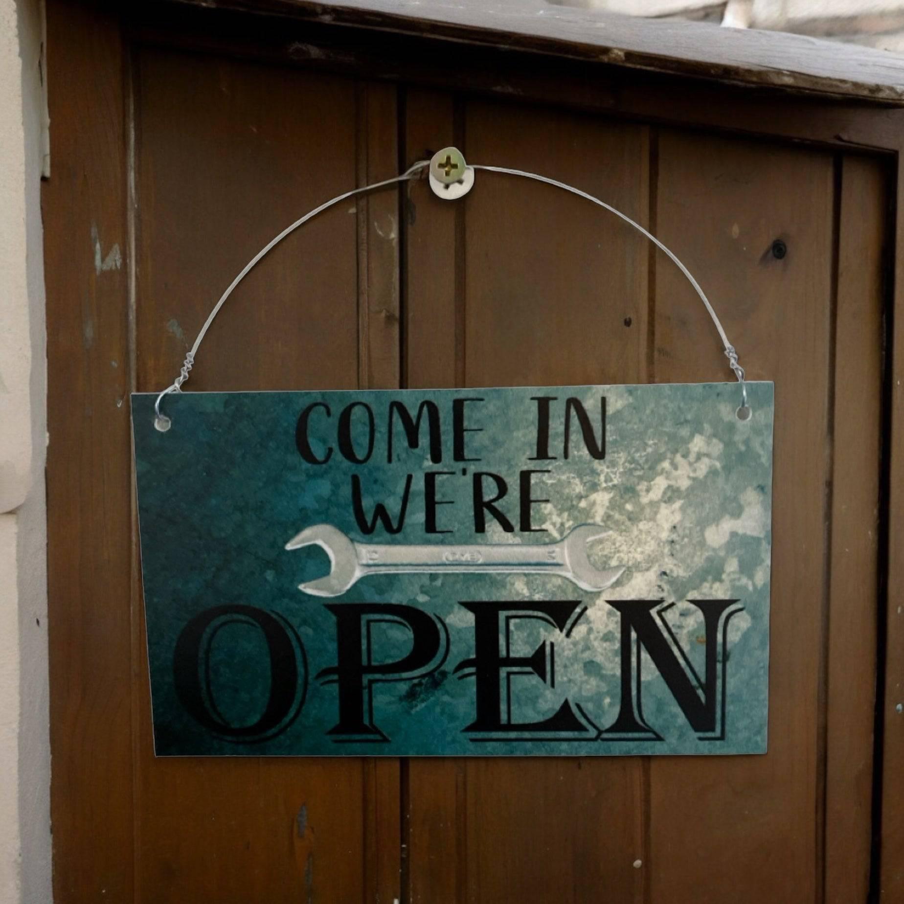 Open Closed Mechanic Tool Shop Hanging Sign - The Renmy Store Homewares & Gifts 