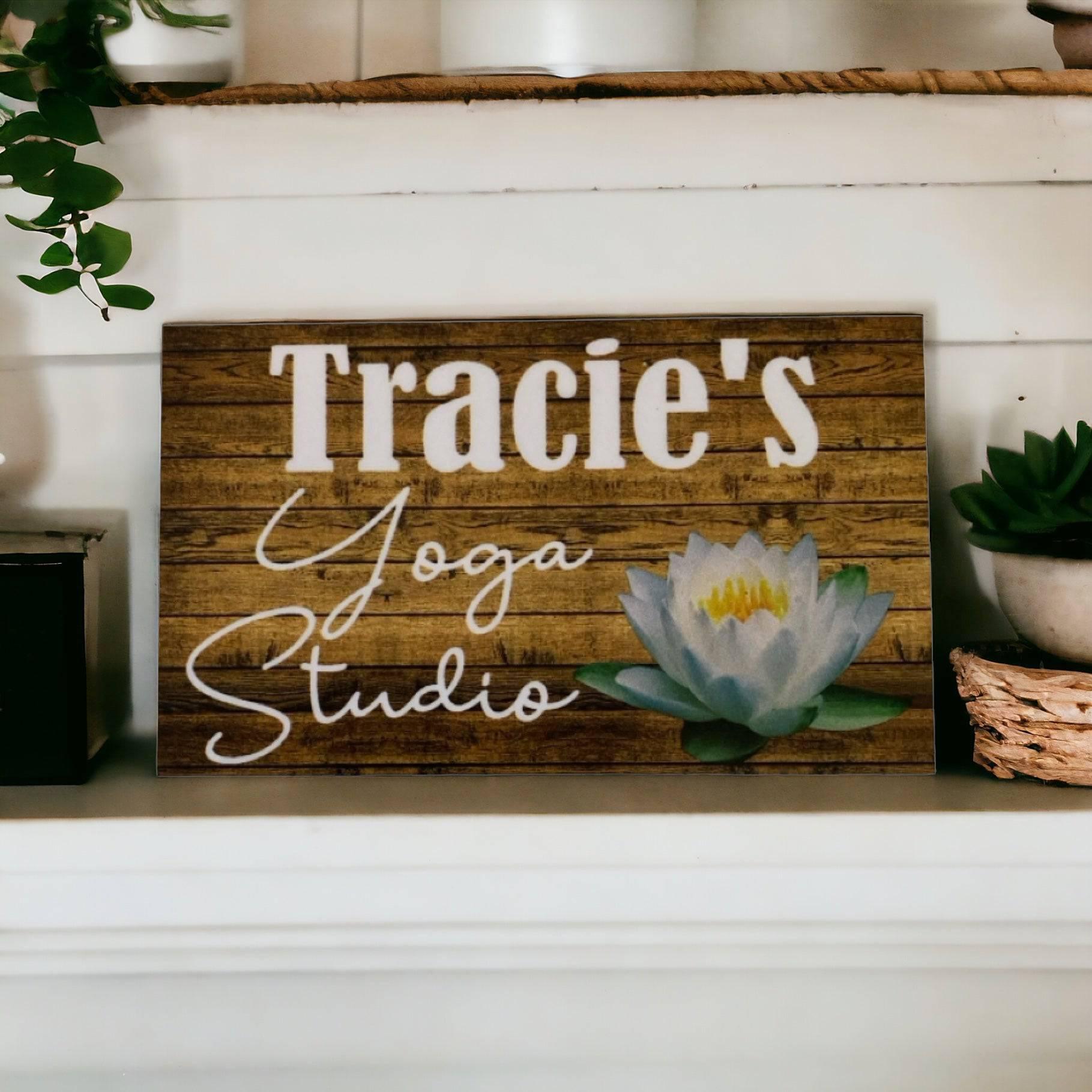 Yoga Studio Custom Personalised Sign - The Renmy Store Homewares & Gifts 