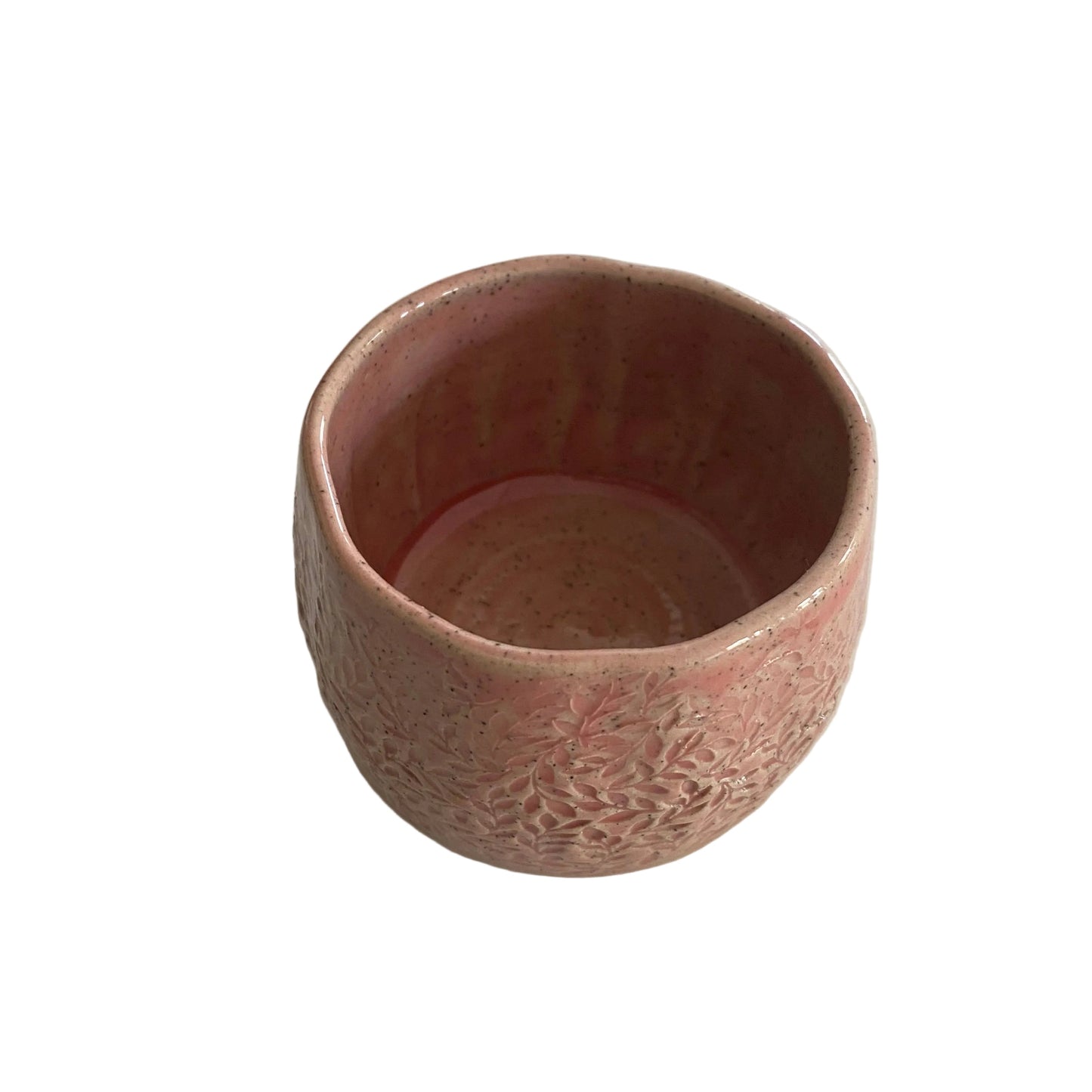 Handmade Floral Pink Leaf Ceramic Mug Cup | Aussie Made Wolf and Clay Gift