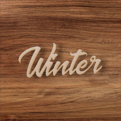 Winter Word Sign MDF DIY Wooden - The Renmy Store Homewares & Gifts 